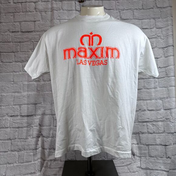 Las Vegas Maxim Mens T-Shirt 2XL Screen Stars Best Made USA 50/50 Single Stitch - Picture 2 of 7